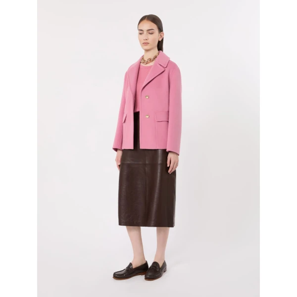 Max Mara Riviera Ribbed Wool Jumper in Pink | Sweaters | Coveti