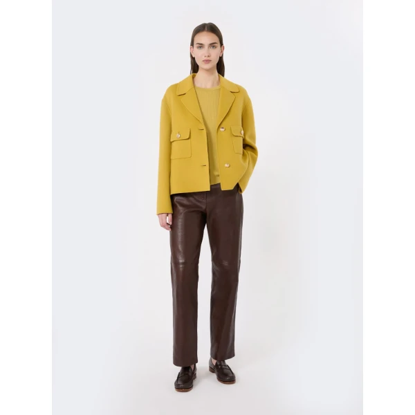 Max Mara Riviera Ribbed Wool Jumper in Yellow | Sweaters | Coveti