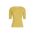 Max Mara Riviera Ribbed Wool Jumper in Yellow | Sweaters | Coveti