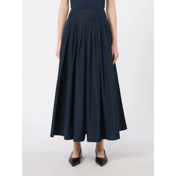 Max Mara Romina Taffeta Pleated Skirt in Ultramarine | Pleated Skirts | Coveti