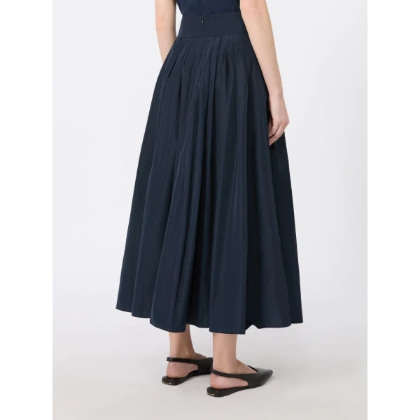 Max Mara Romina Taffeta Pleated Skirt in Ultramarine | Pleated Skirts | Coveti