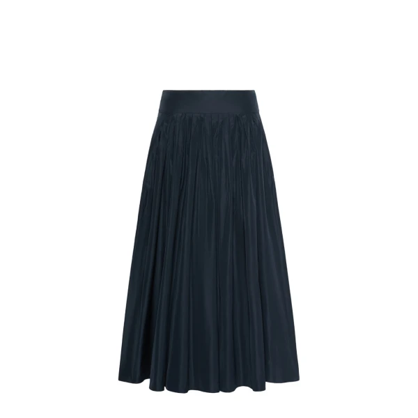 Romina Taffeta Pleated Skirt in Ultramarine