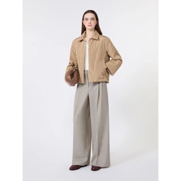 Max Mara Roncolo Silk and Cotton Polo Jumper in Ecru | Sweaters | Coveti