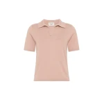 Max Mara Roncolo Silk and Cotton Polo Jumper in Pink | Sweaters | Coveti
