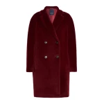Max Mara Roseto Alpaca and Wool Midi Coat in Bordeaux | Wool Coat | Coveti
