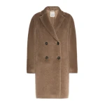 Max Mara Roseto Alpaca and Wool Midi Coat in Honey | Wool Coat | Coveti