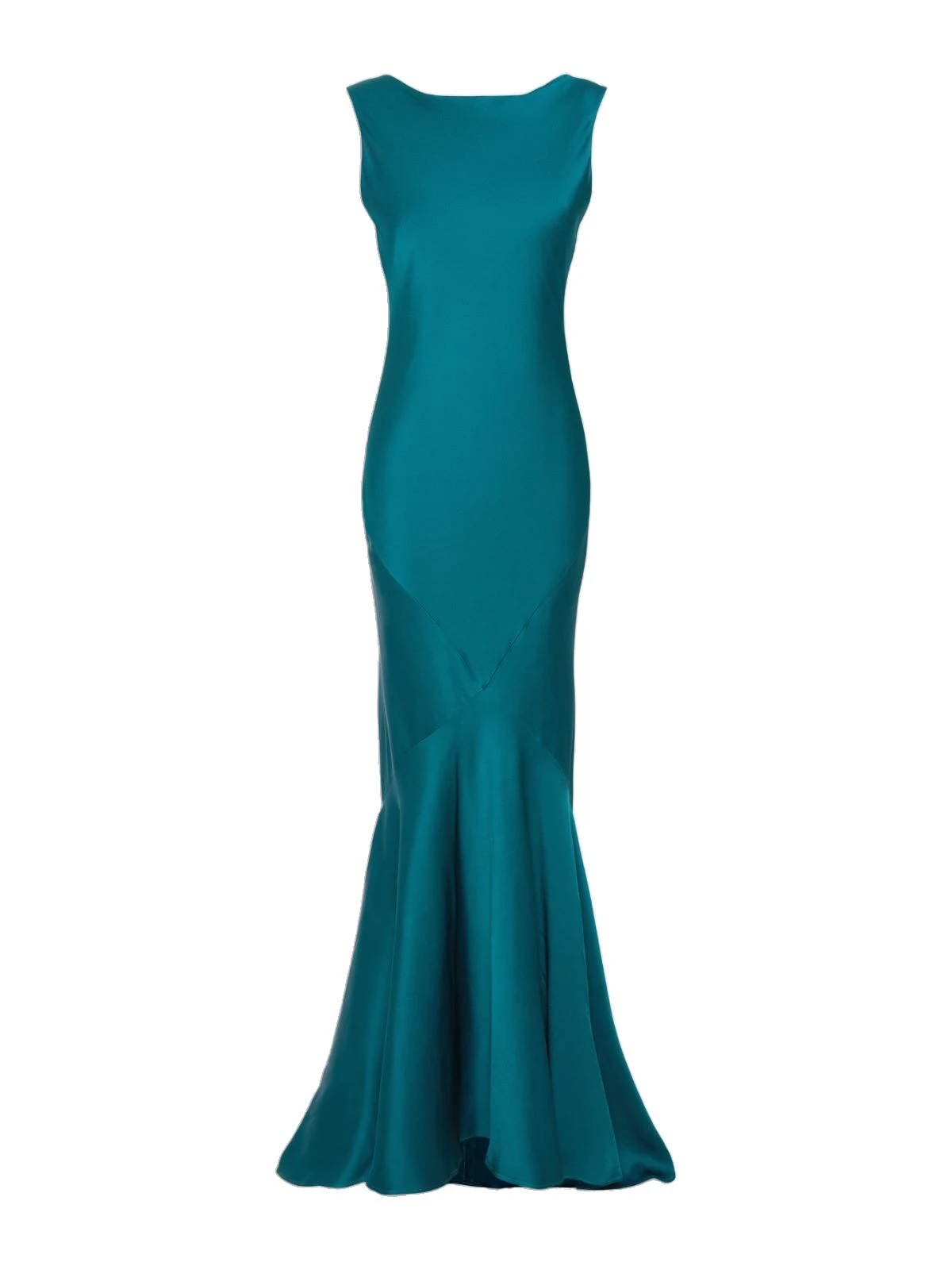 Max Mara Rum Long Envers Satin Gown in Oil Green Max Mara Rum Long Envers Satin Gown in Oil Green | Evening Gowns | Coveti