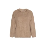 Max Mara Sabine Brushed Cashmere Hoodie in Clay | Sweaters | Coveti