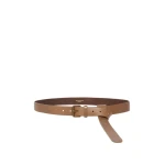 Max Mara Saio Long Leather Belt in Tobacco | Belts | Coveti