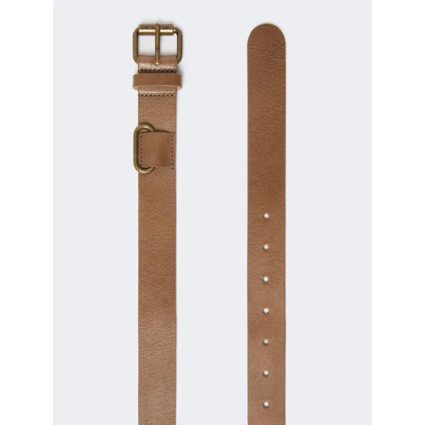 Max Mara Saio Long Leather Belt in Tobacco | Belts | Coveti