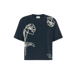 Max Mara Sala Boxy Cotton T-Shirt in Navy | T-shirts | Coveti