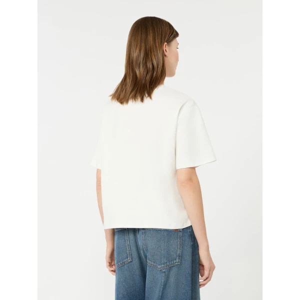 Max Mara Sala Boxy Cotton T-Shirt in White | T-shirts | Coveti