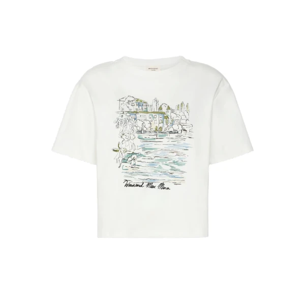 Max Mara Sala Boxy Cotton T-Shirt in White | T-shirts | Coveti