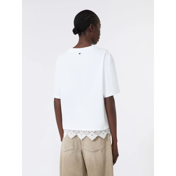 Max Mara Sala Boxy Cotton T-Shirt in White Style 2 | T-shirts | Coveti