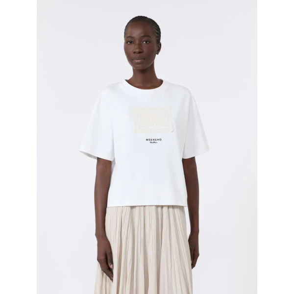 Max Mara Sala Boxy Cotton T-Shirt in White Style 3 | T-shirts | Coveti