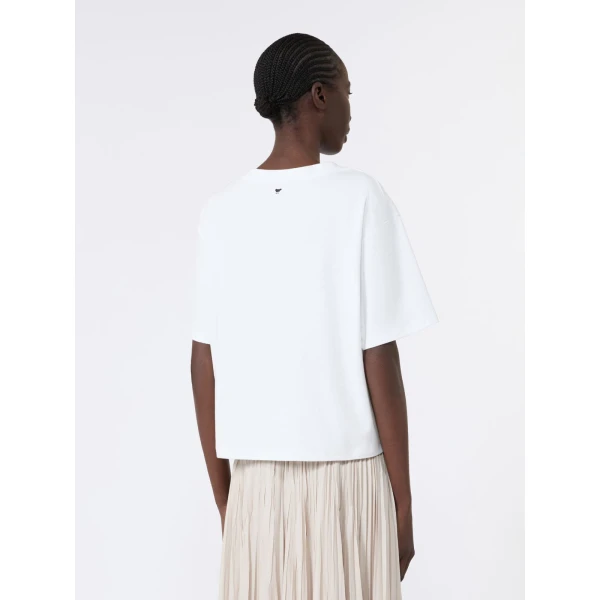 Max Mara Sala Boxy Cotton T-Shirt in White Style 3 | T-shirts | Coveti