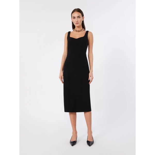 Max Mara Sala Cady Princess Midi Dress in Black | Midi Dresses | Coveti