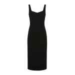 Max Mara Sala Cady Princess Midi Dress in Black | Midi Dresses | Coveti