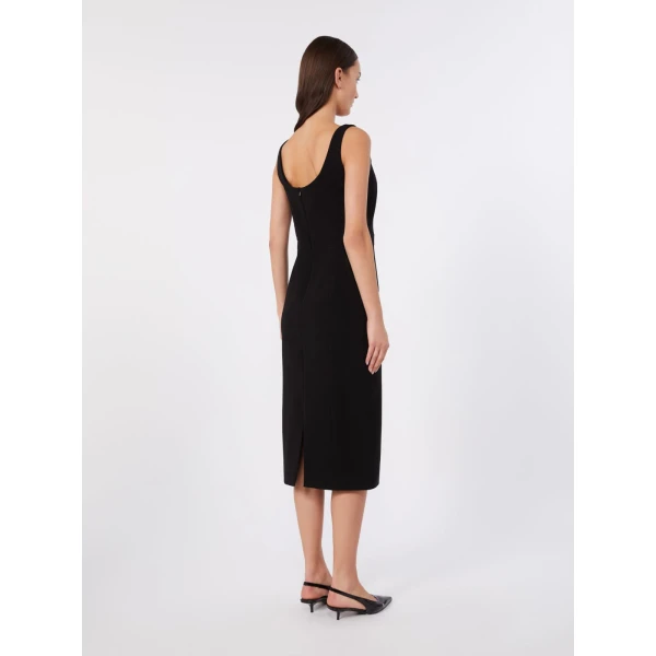 Max Mara Sala Cady Princess Midi Dress in Black | Midi Dresses | Coveti
