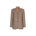 Max Mara Salice Single-Breasted Wool Twill Blazer in Tobacco | Blazers | Coveti