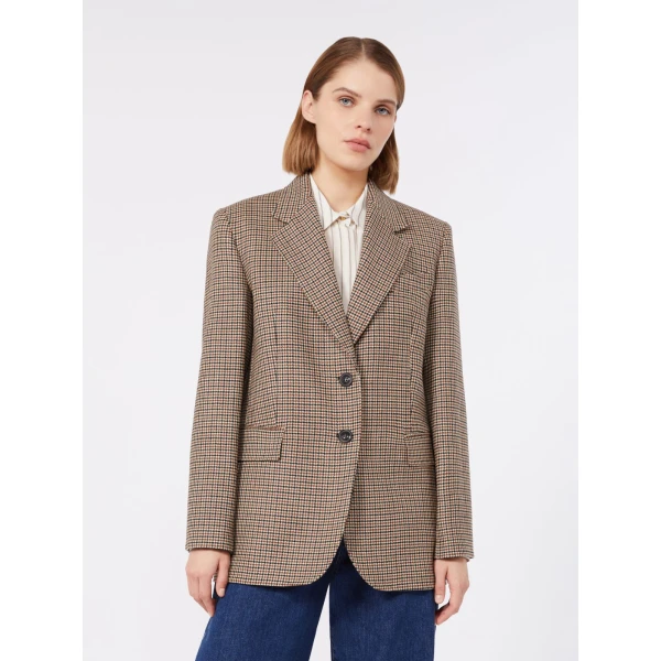 Max Mara Salice Single-Breasted Wool Twill Blazer in Tobacco | Blazers | Coveti