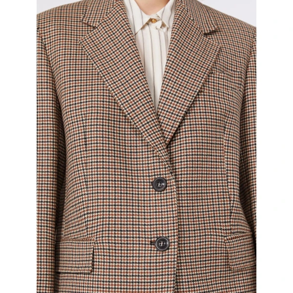 Max Mara Salice Single-Breasted Wool Twill Blazer in Tobacco | Blazers | Coveti
