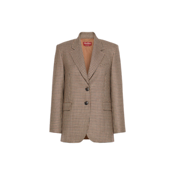 Max Mara Salice Single-Breasted Wool Twill Blazer in Tobacco | Blazers | Coveti