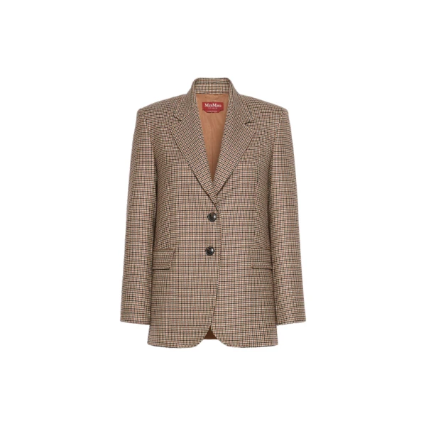 Max Mara Salice Single-Breasted Wool Twill Blazer in Tobacco | Blazers | Coveti
