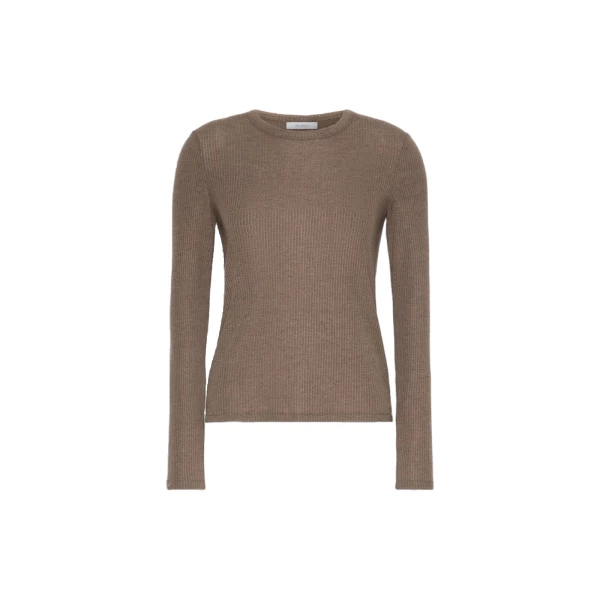 Salmone Lyocell and Silk Jersey T-Shirt in Mud