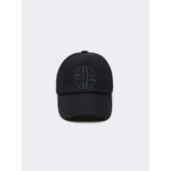 Max Mara Salmone Water-Repellent Gabardine Baseball Cap in Midnight Blue | Hats | Coveti