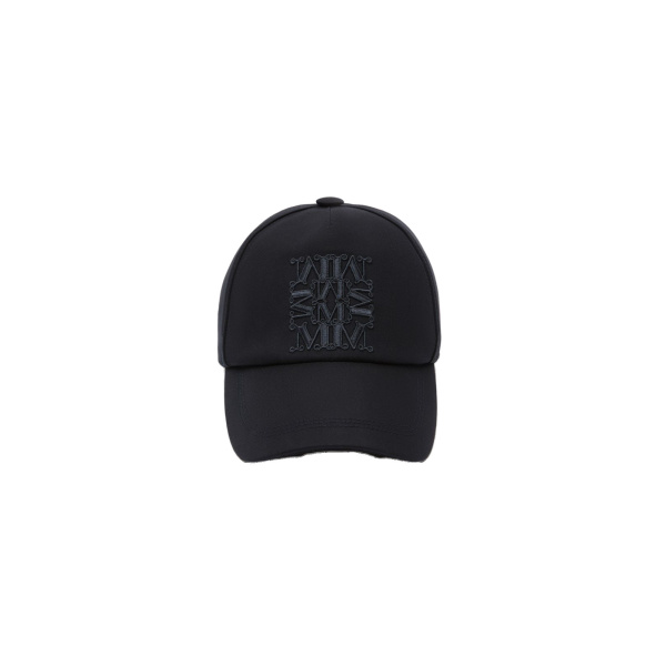 Max Mara Salmone Water-Repellent Gabardine Baseball Cap in Midnight Blue | Hats | Coveti