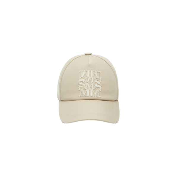 Max Mara Salmone Water-Repellent Gabardine Baseball Cap in Stone Grey | Hats | Coveti