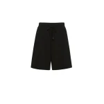 Max Mara Salpa Milano Knit Jersey Bermuda Shorts in Black | Shorts | Coveti