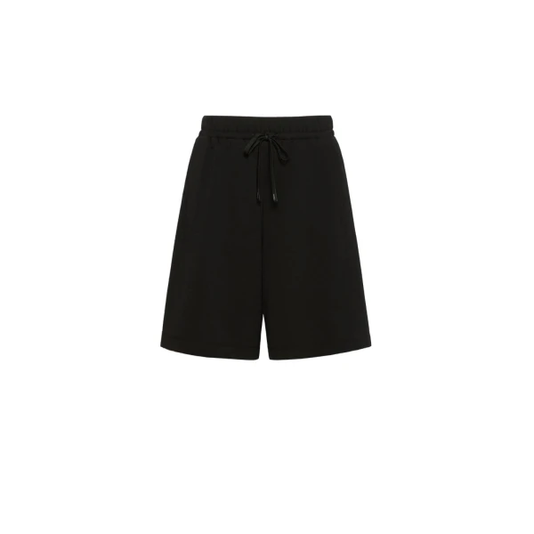 Max Mara Salpa Milano Knit Jersey Bermuda Shorts in Black | Shorts | Coveti
