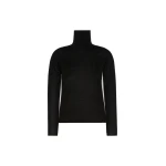 Max Mara Saluto Wool Polo-Neck Sweater in Black | Turtlenecks | Coveti