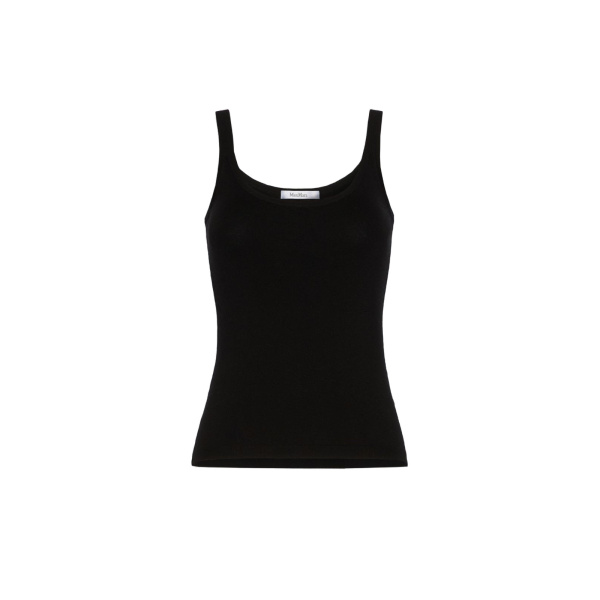 Max Mara Salvo Sleeveless Wool Yarn Sweater in Black | Sweaters | Coveti