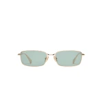 Max Mara Sarong Rectangular Sunglasses in Oil Green | Sunglasses | Coveti