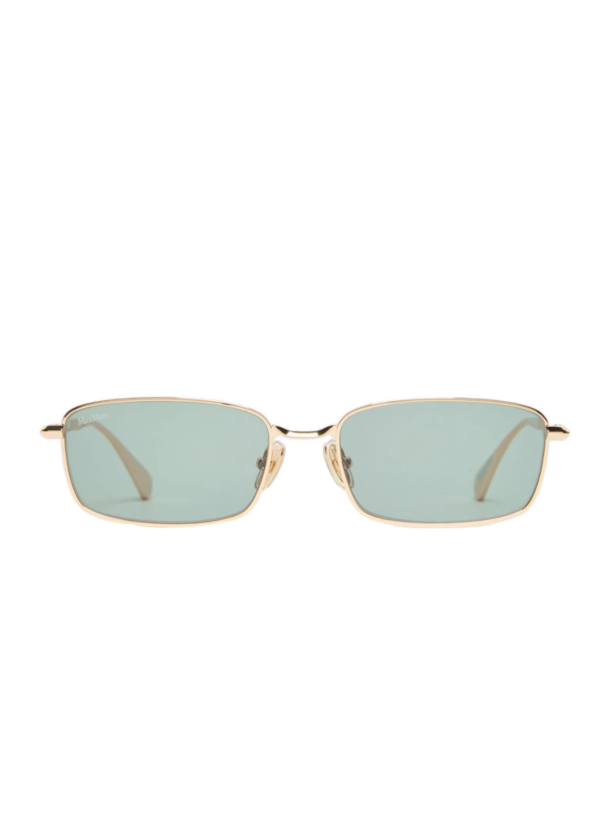 Max Mara Sarong Rectangular Sunglasses in Oil Green Max Mara Sarong Rectangular Sunglasses in Oil Green | Sunglasses | Coveti