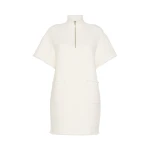 Max Mara Savana Wool Jersey Sweatshirt Dress in White | Mini Dresses | Coveti