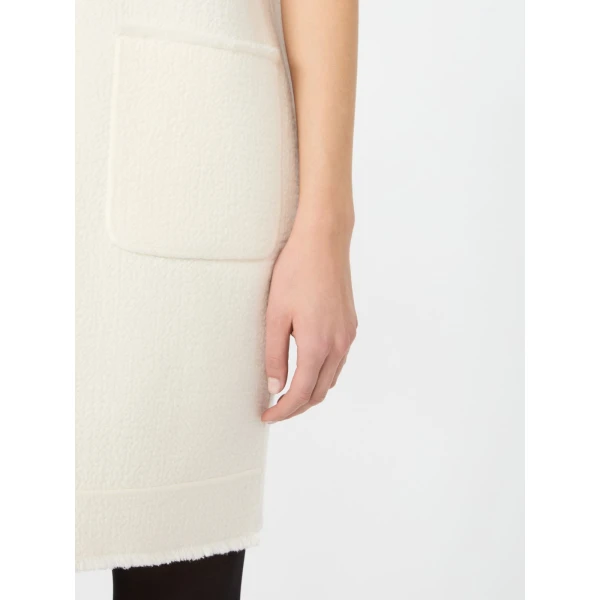 Max Mara Savana Wool Jersey Sweatshirt Dress in White | Mini Dresses | Coveti