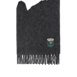 Max Mara Scalata Alpaca and Wool Stole in Medium Grey | Scarves | Coveti