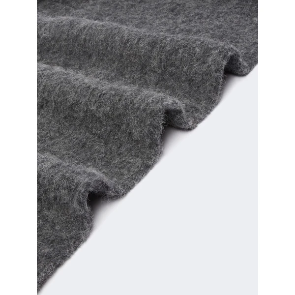 Max Mara Scalata Alpaca and Wool Stole in Medium Grey | Scarves | Coveti