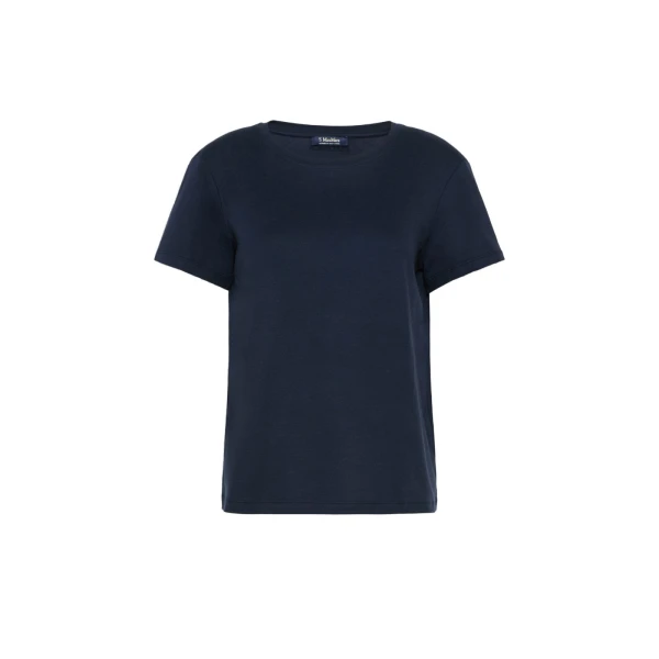 Max Mara Segale Cotton and Modal Jersey T-Shirt in Ultramarine | T-shirts | Coveti