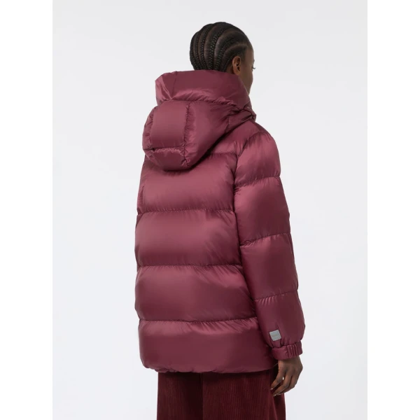 Max Mara Seia Roomy Water-Repellent Puffer Jacket in Bordeaux | Jackets | Coveti