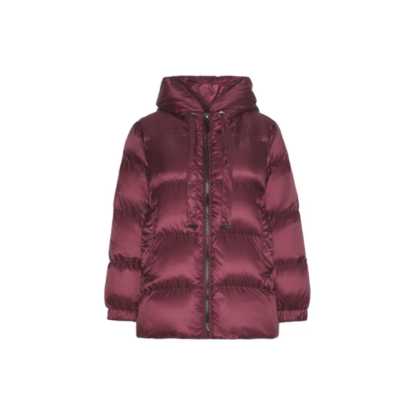 Max Mara Seia Roomy Water-Repellent Puffer Jacket in Bordeaux | Jackets | Coveti
