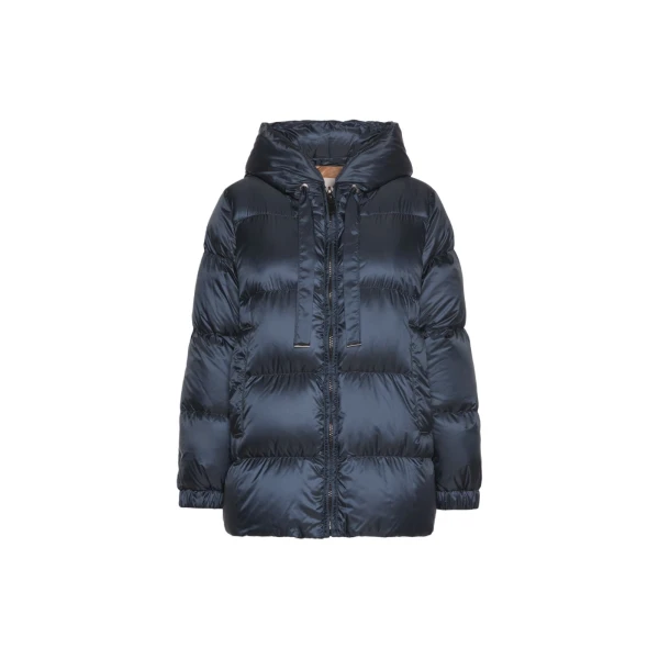 Max Mara Seia Roomy Water-Repellent Puffer Jacket in Midnight Blue | Jackets | Coveti