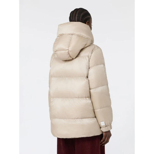 Max Mara Seia Roomy Water-Repellent Puffer Jacket in Natural | Jackets | Coveti