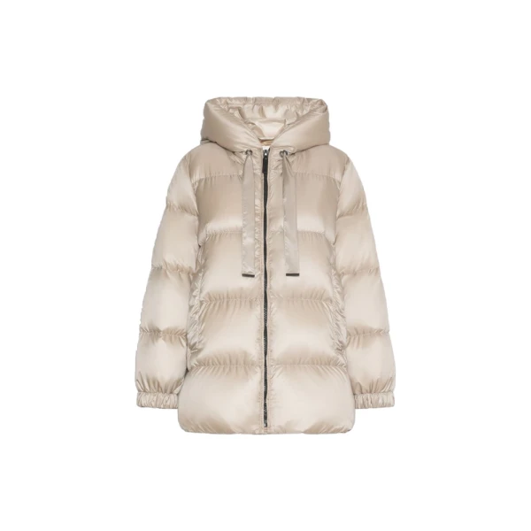 Max Mara Seia Roomy Water-Repellent Puffer Jacket in Natural | Jackets | Coveti