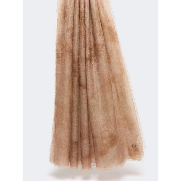 Max Mara Senior Jacquard Wool Stole in Beige | Scarves | Coveti
