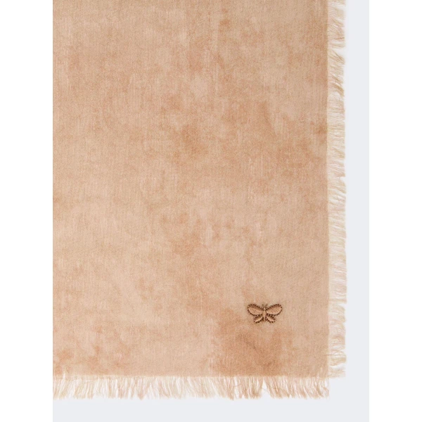Max Mara Senior Jacquard Wool Stole in Beige | Scarves | Coveti